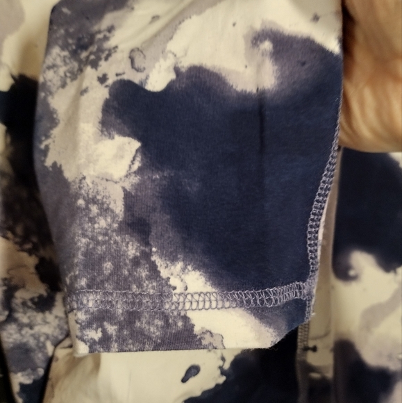 #0361 XL (Tag 1X runs small) NWT TOMMY HILFIGER Blue/Wht Tie Dye Jersey Leggings - Picture 2 of 16